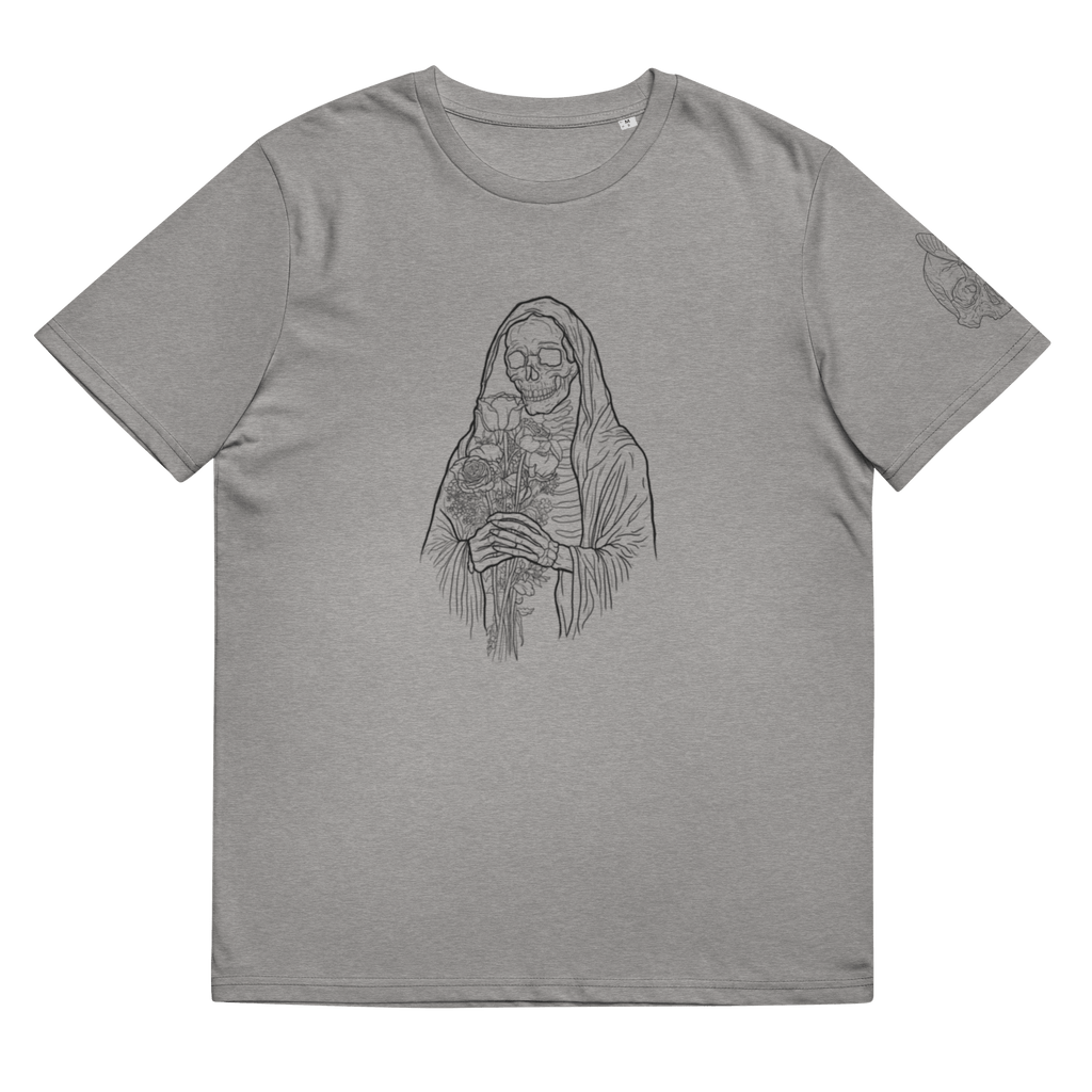 "Solitude" Unisex Bio - T-Shirt Weiss mit Rippkragen - rmnsz.store