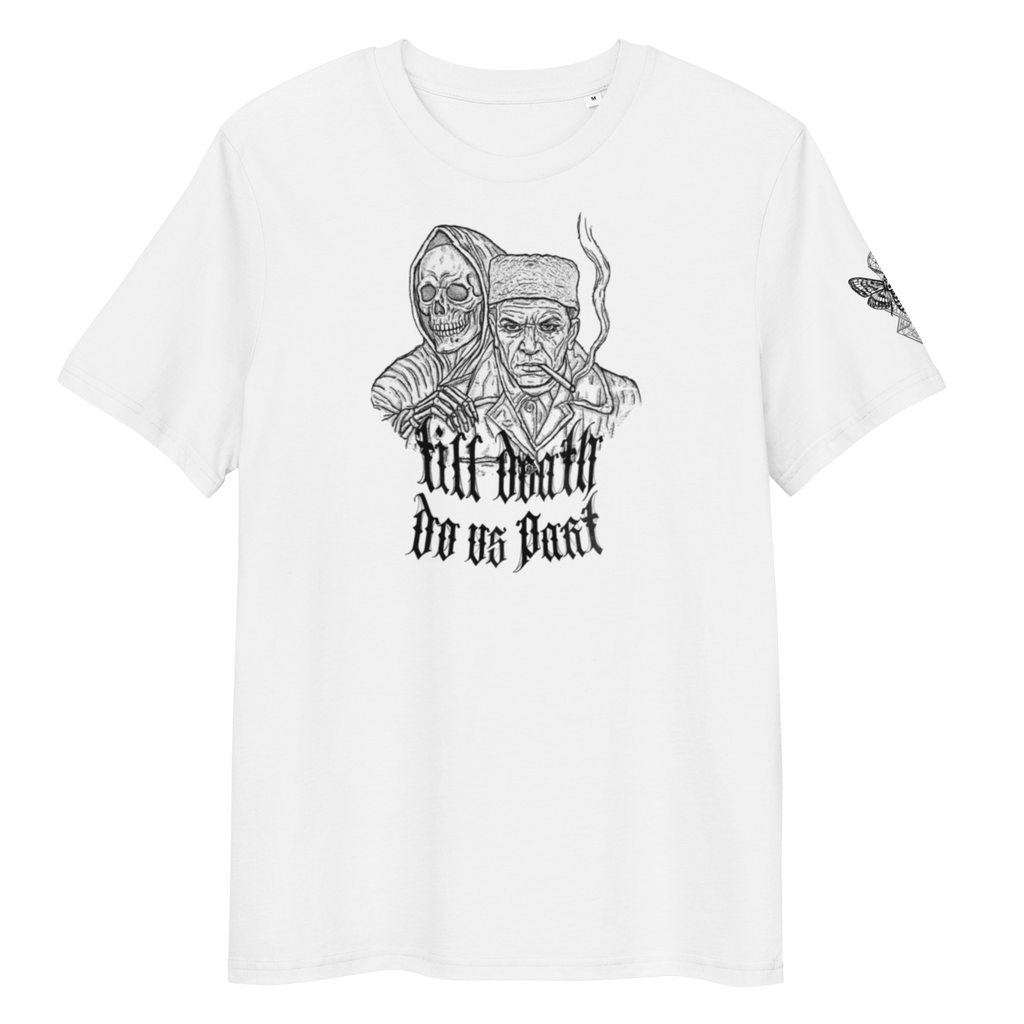„Till Death do us Part“ Unisex Bio - T-Shirt Weiss mit Rippkragen - rmnsz.store