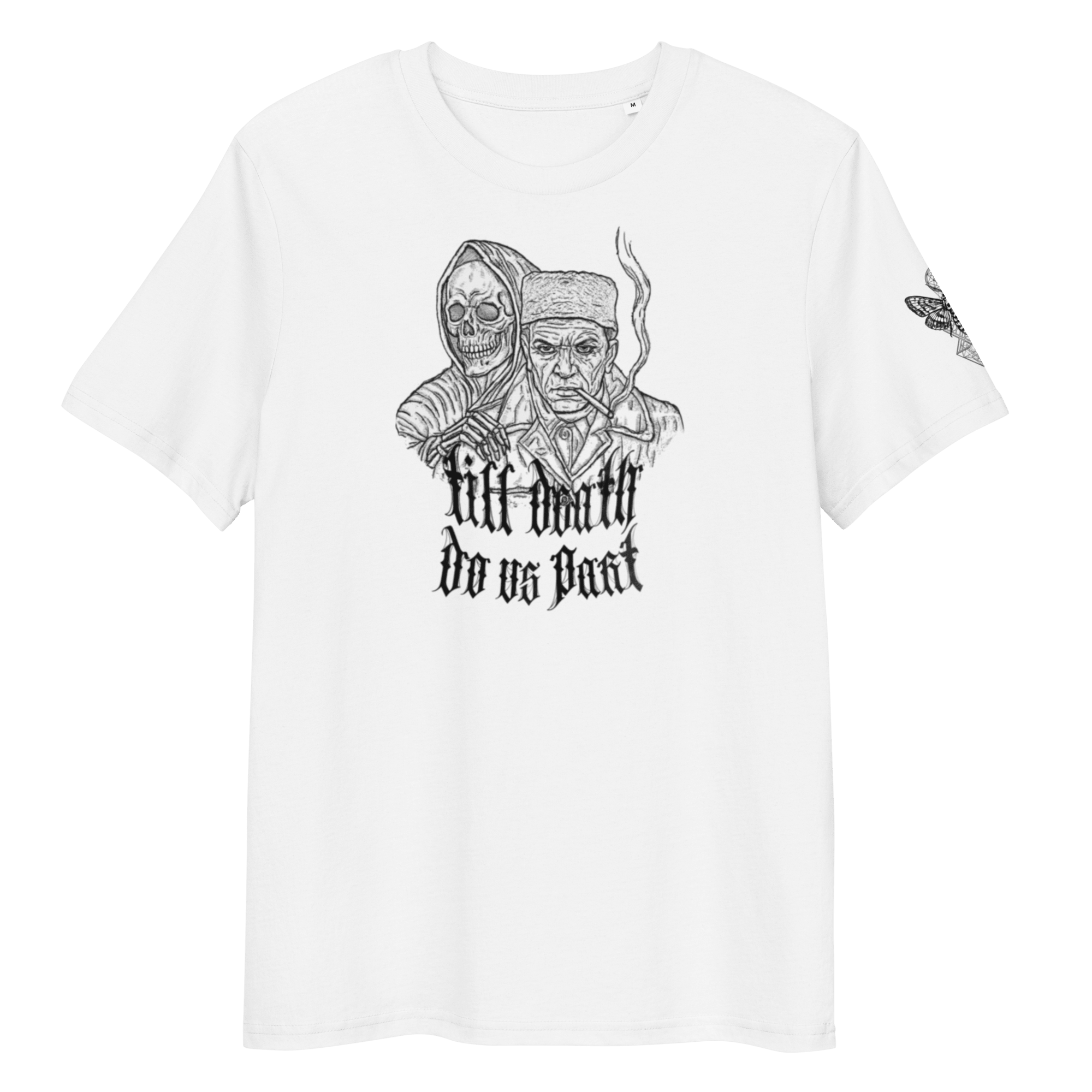 „Till Death do us Part“ Unisex Bio - T-Shirt Weiss mit Rippkragen - rmnsz.store
