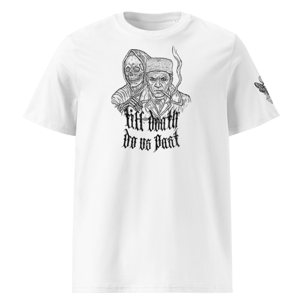„Till Death do us Part“ Unisex Bio - T-Shirt Weiss mit Rippkragen - rmnsz.store
